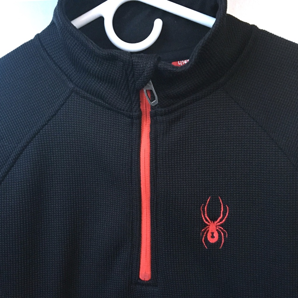 Boys L 14/16 Spyder Half Zip Pullover
